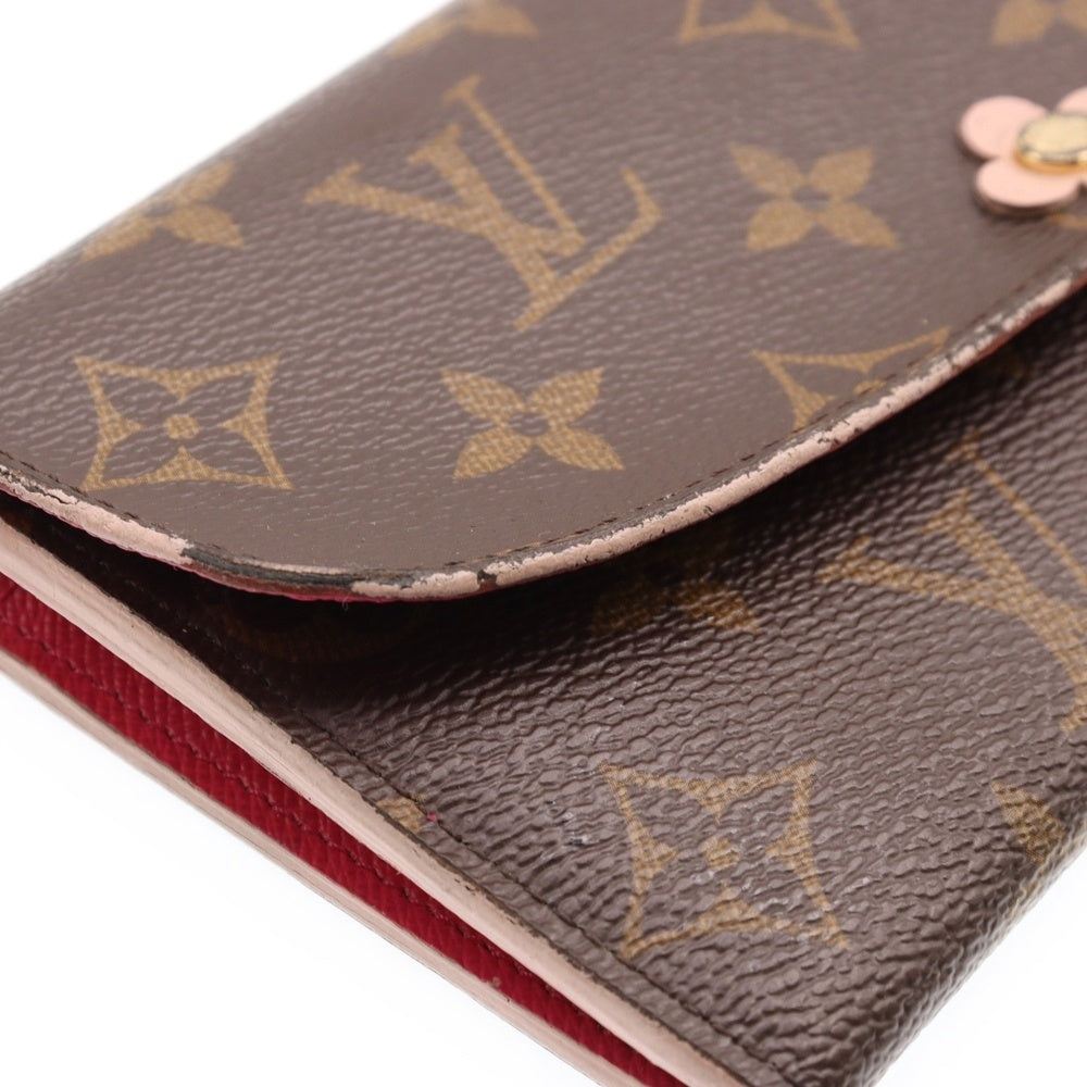 LOUIS VUITTON(ルイヴィトン) モノグラム ポルトフォイユエミリーホットピンク ロングウォレット 長財布 ブラウン イニシャル入り M64202 CA2168