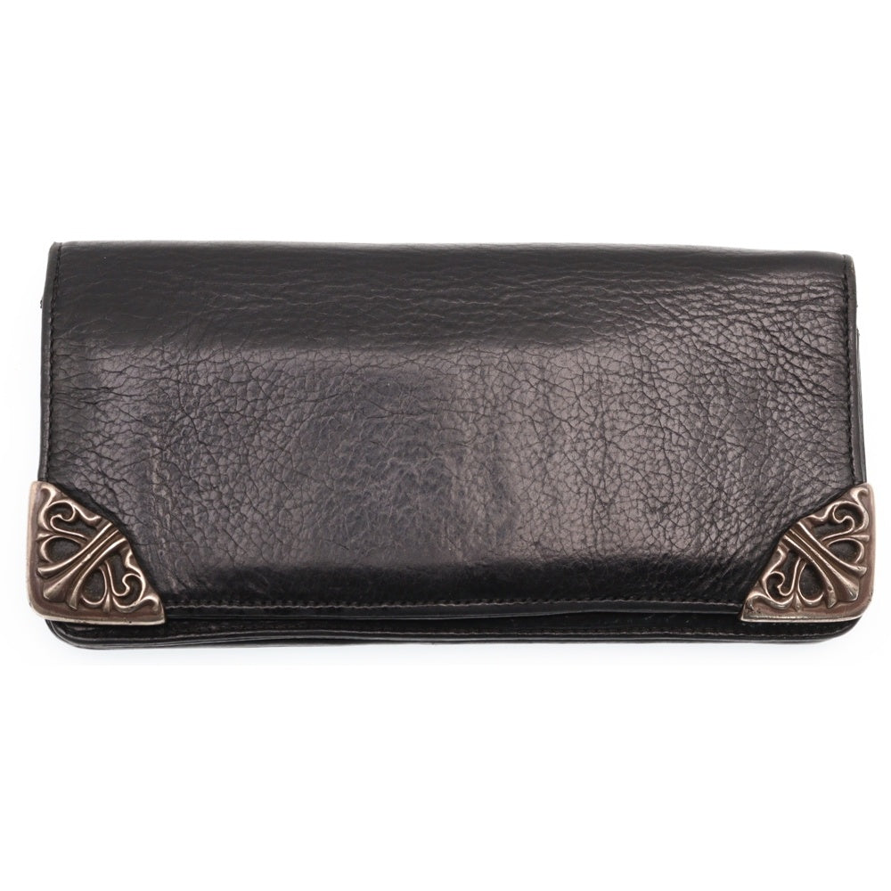 CHROME HEARTS(クロムハーツ) LNG SNGL FLD TIPS シングルフォールド レザーウォレット 財布 ブラック BCA380