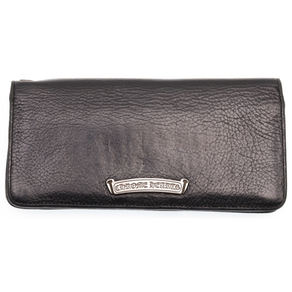 CHROME HEARTS(クロムハーツ) LNG SNGL FLD TIPS シングルフォールド レザーウォレット 財布 ブラック BCA380