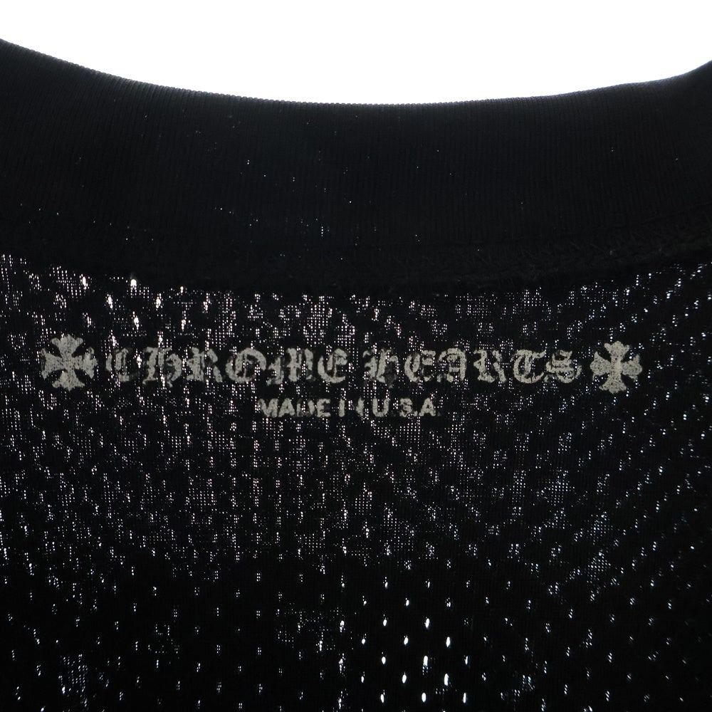 CHROME HEARTS(クロムハーツ) MESH WARM UP JERSEY TEE メッシュウォームアップ ジャージ 半袖Tシャツ カットソー ブラック