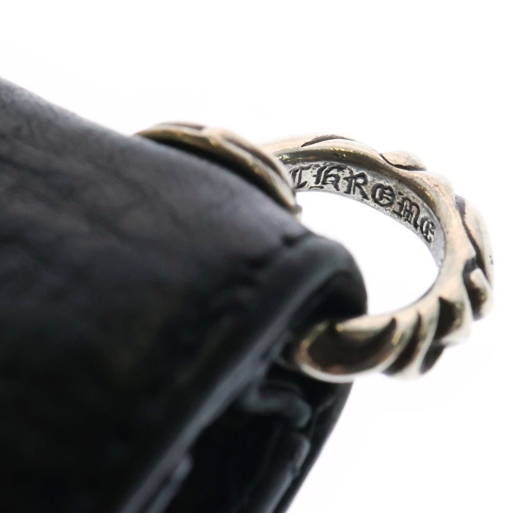 CHROME HEARTS(クロムハーツ) TV MAN ティービーマン クロスパッチ クラシックチェーン付き レザー ウォレット 財布 ブラック
