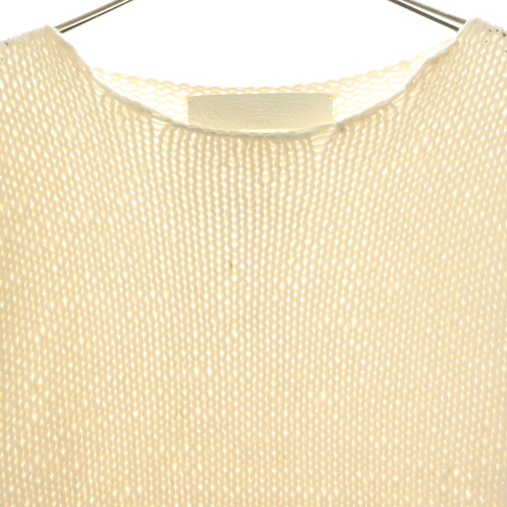 CHROME HEARTS(クロムハーツ) STAR PATCH CASHMERE SWEATER スターパッチ ローゲージカシミヤニットスウェット セーター ホワイト/ブルー