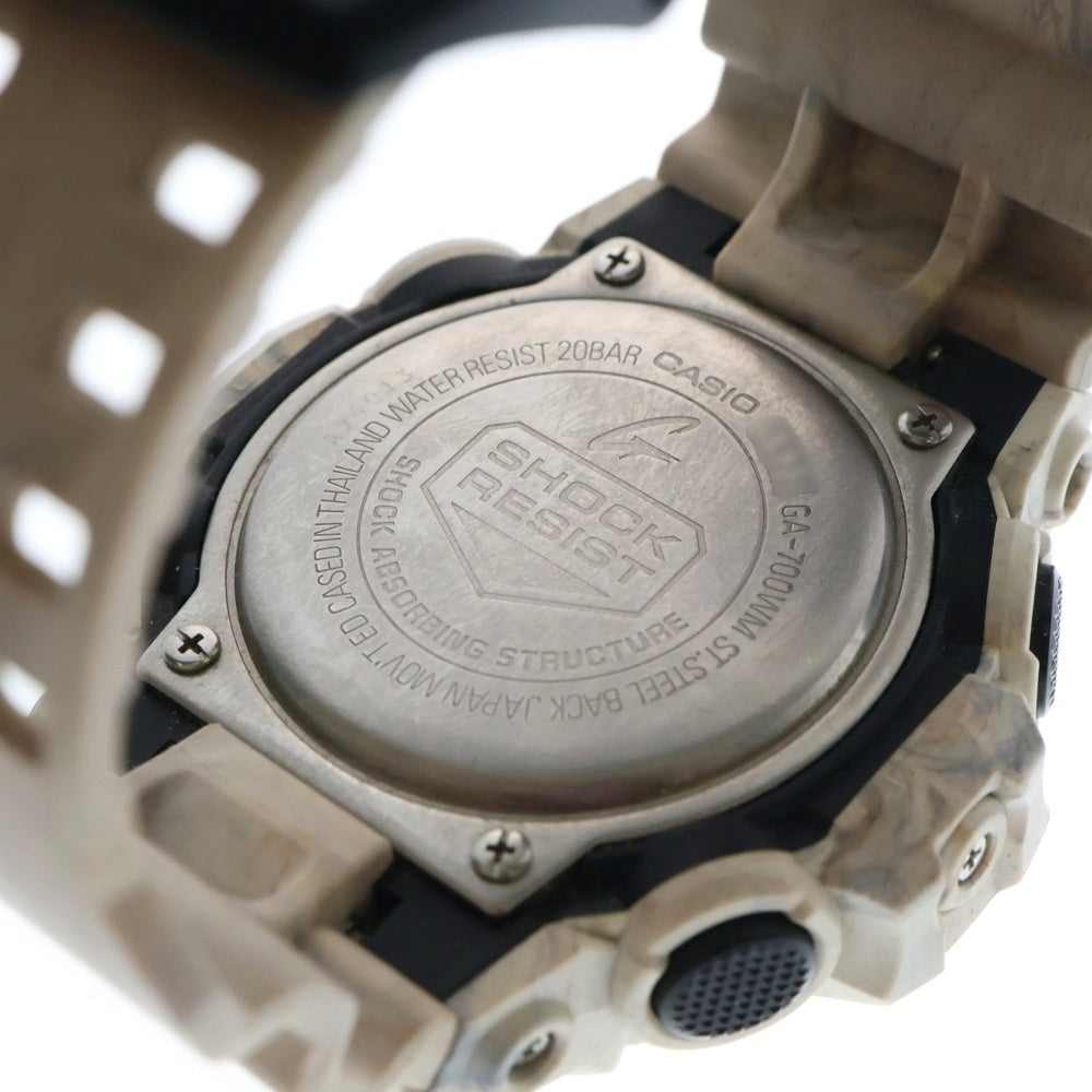 CASIO G-SHOCK(カシオ ジーショック) GA-700 アナデジ ラバーストラップ 腕時計 ベージュ GA-700WM-5A