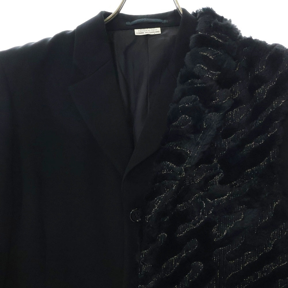 COMME des GARCONS HOMME PLUS(コムデギャルソンオムプリュス) 19AW AD2019 ベストドッキング シングルブレスト ロング テーラードジャケット ブラック PD-J033
