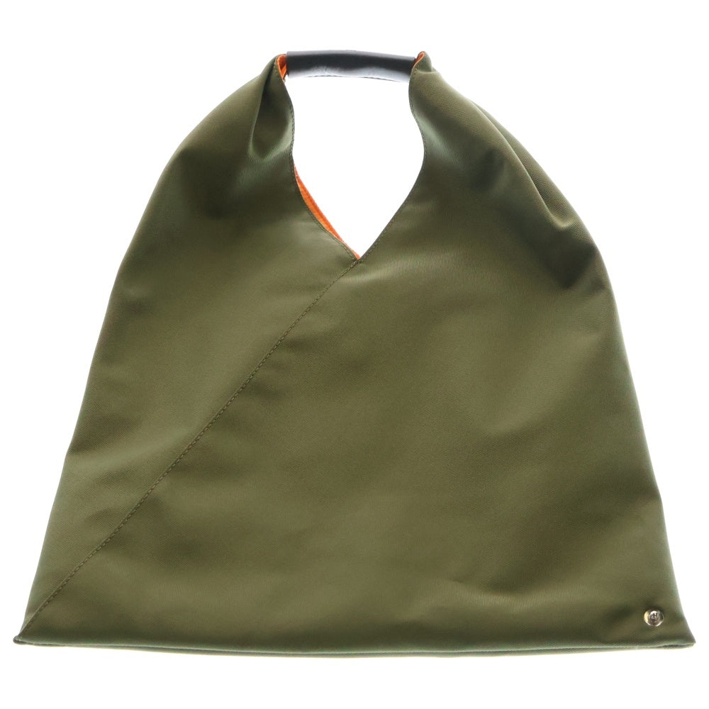 MM6 Maison Margiela(エムエムシックスメゾンマルジェラ) トライアングル スモール ナイロン ジャパニーズトート トートバッグ カーキ/オレンジ レディース S54WD0043 P4810