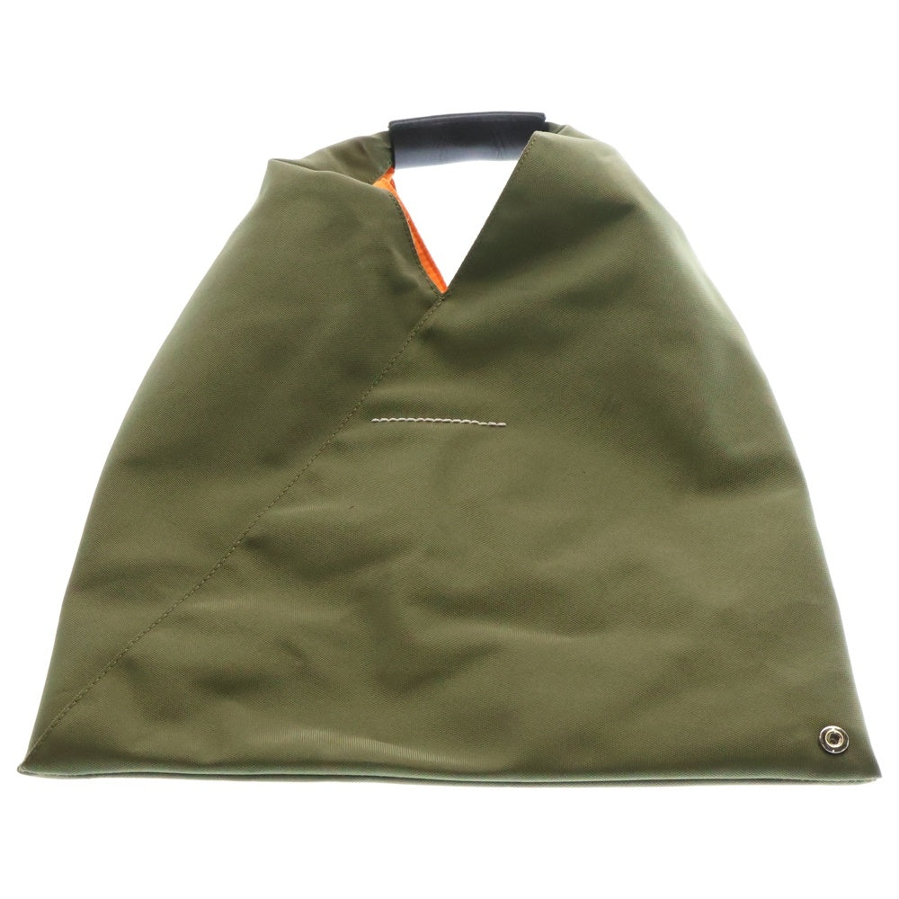 MM6 Maison Margiela(エムエムシックスメゾンマルジェラ) トライアングル スモール ナイロン ジャパニーズトート トートバッグ カーキ/オレンジ レディース S54WD0043 P4810