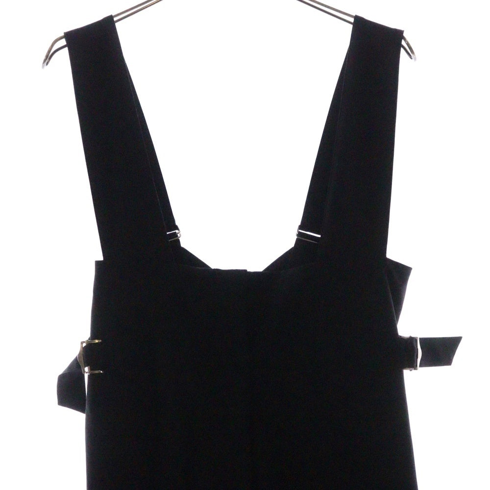 H BEAUTY&YOUTH(エイチ ビューティーアンドユース) HIGH WAIST OVERALLS ハイウエスト オーバーオール サロペット ブラック レディース 1614-299-5542