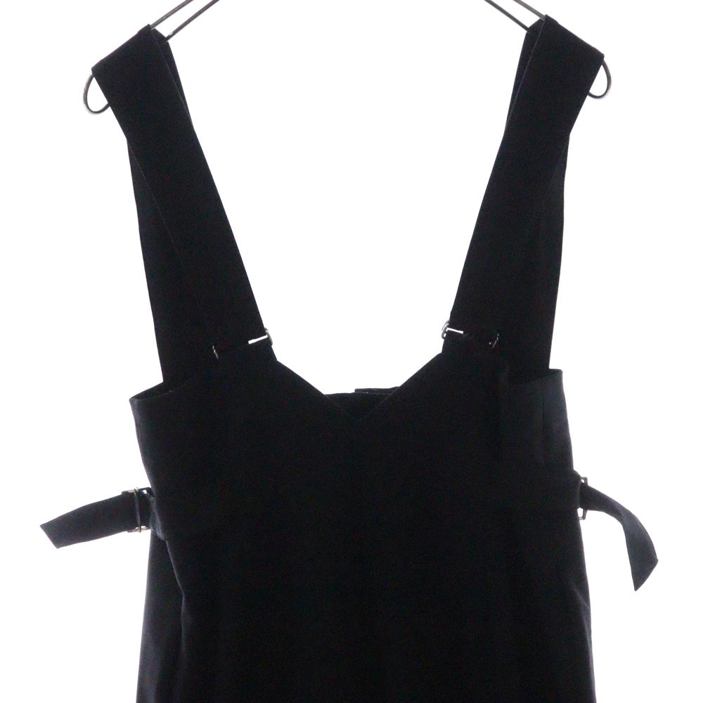 H BEAUTY&YOUTH(エイチ ビューティーアンドユース) HIGH WAIST OVERALLS ハイウエスト オーバーオール サロペット ブラック レディース 1614-299-5542
