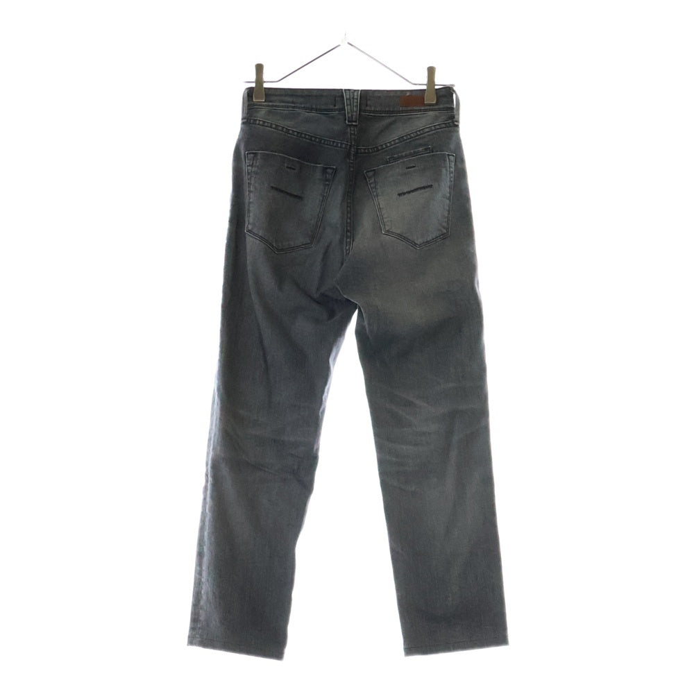 YANUK(ヤヌーク) ストレッチコットン ジップフライ デニム ストレートパンツ ダークグレー レディース 57191019