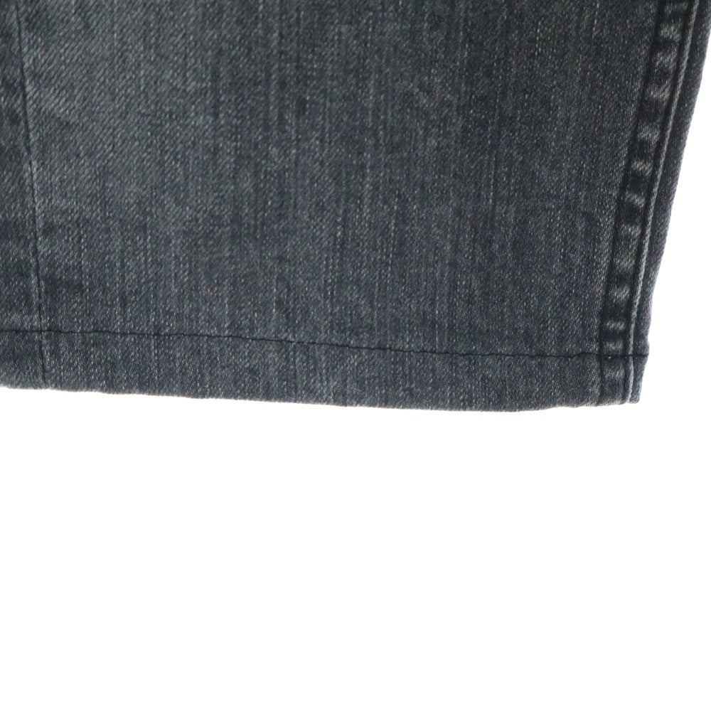 YANUK(ヤヌーク) ストレッチコットン ジップフライ デニム ストレートパンツ ダークグレー レディース 57191019