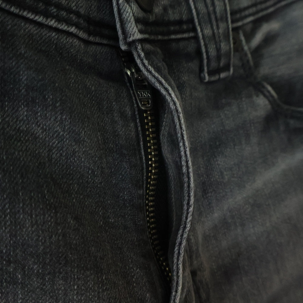 YANUK(ヤヌーク) ストレッチコットン ジップフライ デニム ストレートパンツ ダークグレー レディース 57191019