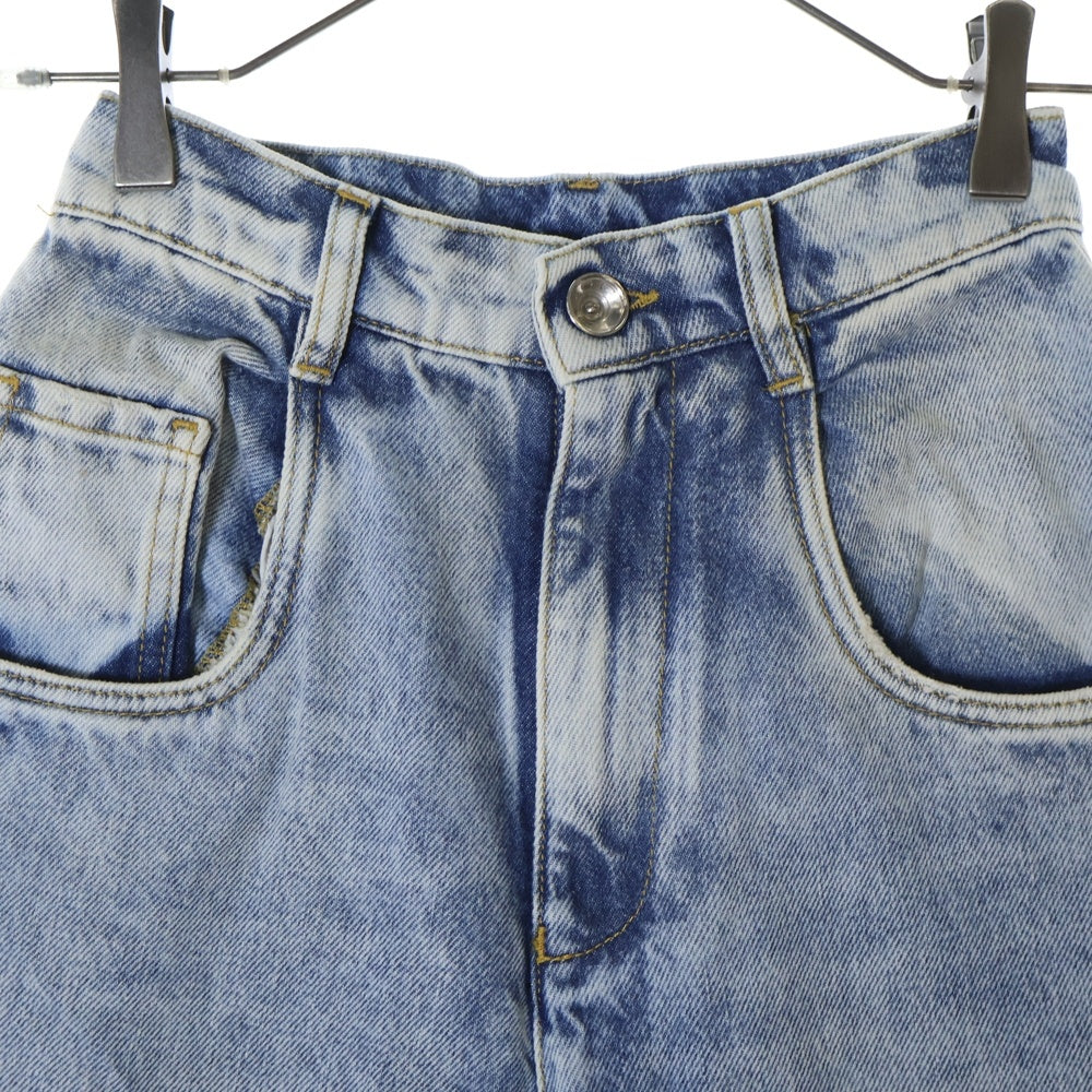 Maison Margiela 1(メゾンマルジェラ) 22AW PANTS 5 POCKETS INDIGO カットアウト 5ポケット ジップフライ ワイドデニムパンツ インディゴ レディース S51LA0051 S30513