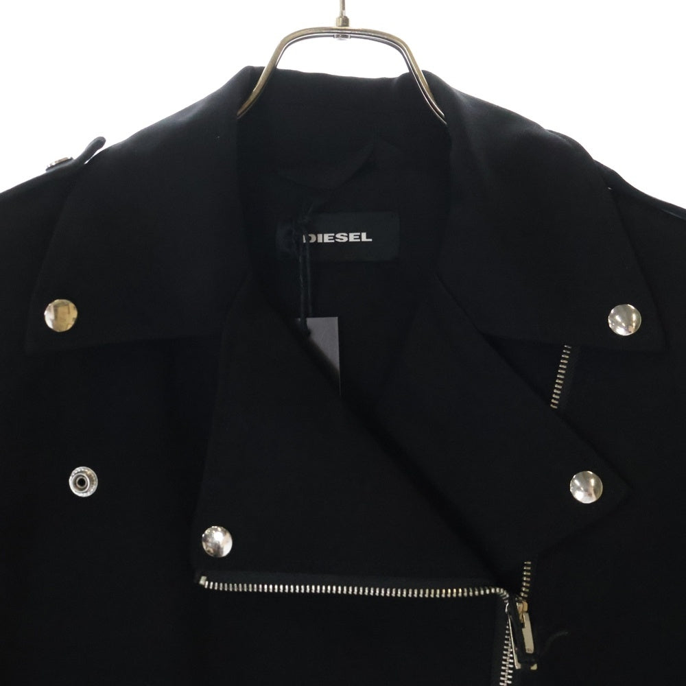 DIESEL(ディーゼル) G-TARAS JACKET ジータラス ストレッチレーヨンナイロン ダブルライダースジャケット ブラック レディース 00SBK3
