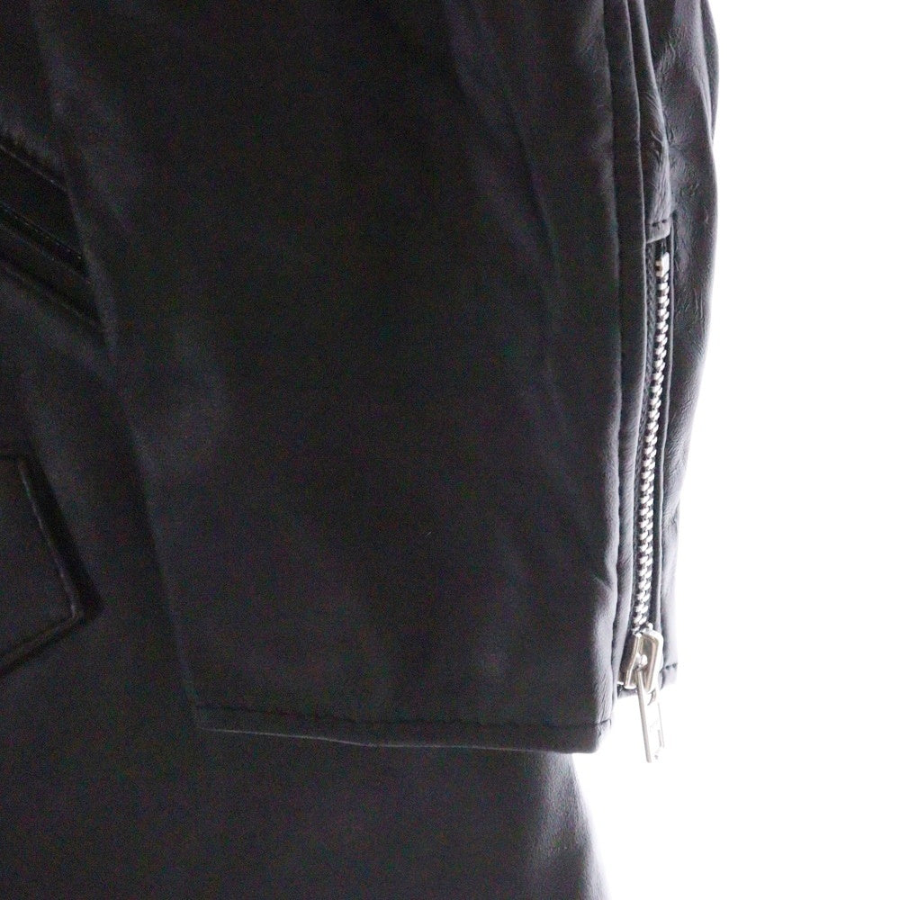 BLACK COMME des GARCONS(ブラックコムデギャルソン) 11AW AD2011 フェイクレザー ダブル ライダース ジャケット ブラック 1H-J233