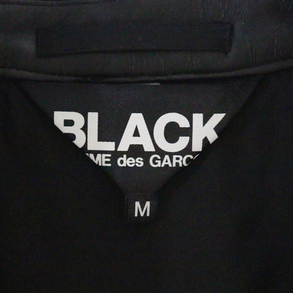 BLACK COMME des GARCONS(ブラックコムデギャルソン) 11AW AD2011 フェイクレザー ダブル ライダース ジャケット ブラック 1H-J233