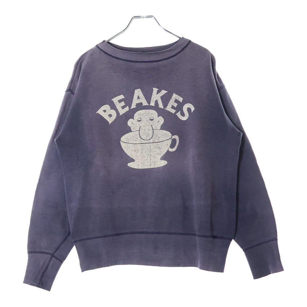 CHAMPION(チャンピオン) 60S VINTAGE 大文字ランタグ前期 ヴィンテージ フロントプリント クルーネックスウェット トレーナー ネイビー