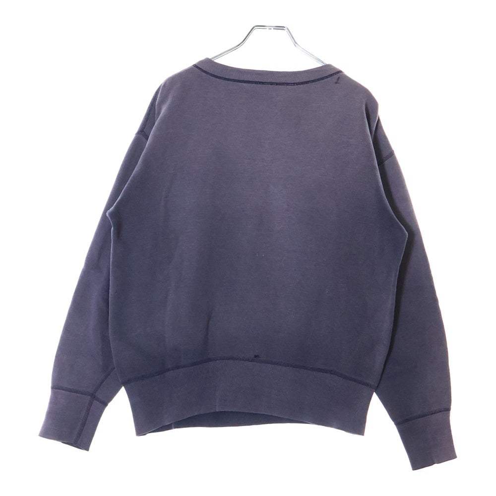 CHAMPION(チャンピオン) 60S VINTAGE 大文字ランタグ前期 ヴィンテージ フロントプリント クルーネックスウェット トレーナー ネイビー