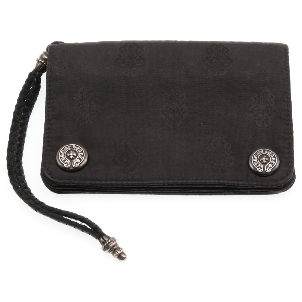 CHROME HEARTS(クロムハーツ) 2ZIP 2ジップ クロスボールボタンナイロンウォレット 財布 ブラック