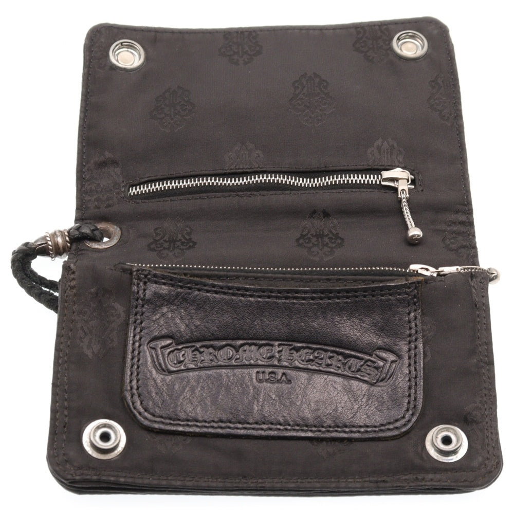 CHROME HEARTS(クロムハーツ) 2ZIP 2ジップ クロスボールボタンナイロンウォレット 財布 ブラック