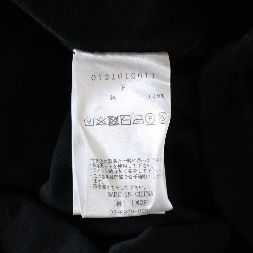PERVERZE(パーバーズ) Regular Tee #1 クロップドTシャツ 半袖クルーネックカットソー ブラック レディース 0121010611