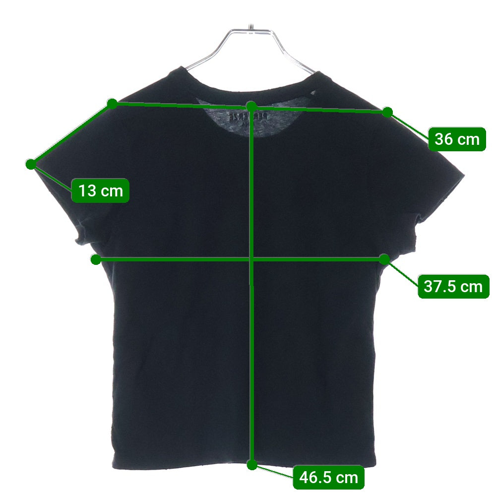 PERVERZE(パーバーズ) Regular Tee #1 クロップドTシャツ 半袖クルーネックカットソー ブラック レディース 0121010611