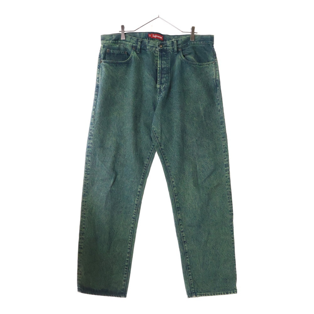 SUPREME(シュプリーム) 23SS Regular Jean Overdyed Green レギュラージーンズ オーバーダイグリーン ボタンフライ デニムパンツ