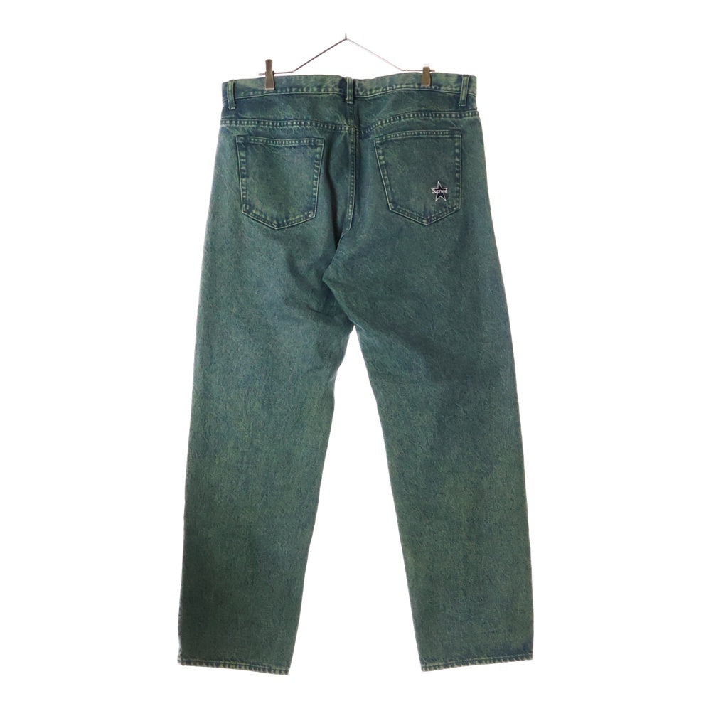 SUPREME(シュプリーム) 23SS Regular Jean Overdyed Green レギュラージーンズ オーバーダイグリーン ボタンフライ デニムパンツ