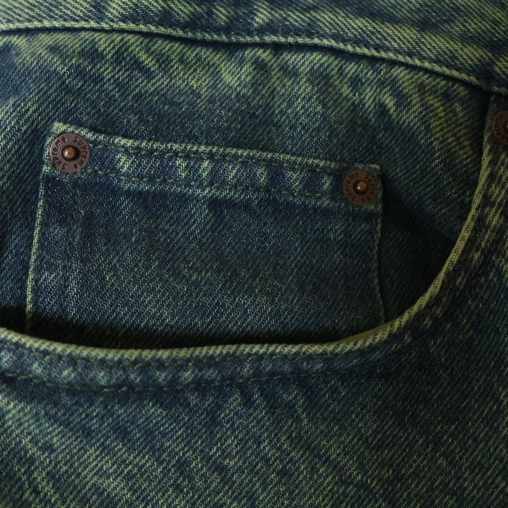 SUPREME(シュプリーム) 23SS Regular Jean Overdyed Green レギュラージーンズ オーバーダイグリーン ボタンフライ デニムパンツ