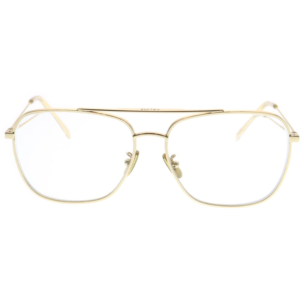 CELINE(セリーヌ) MINERAL ミネラルグラスレンズ ティアドロップ サングラス 眼鏡 ゴールド CL40063U ※度有り