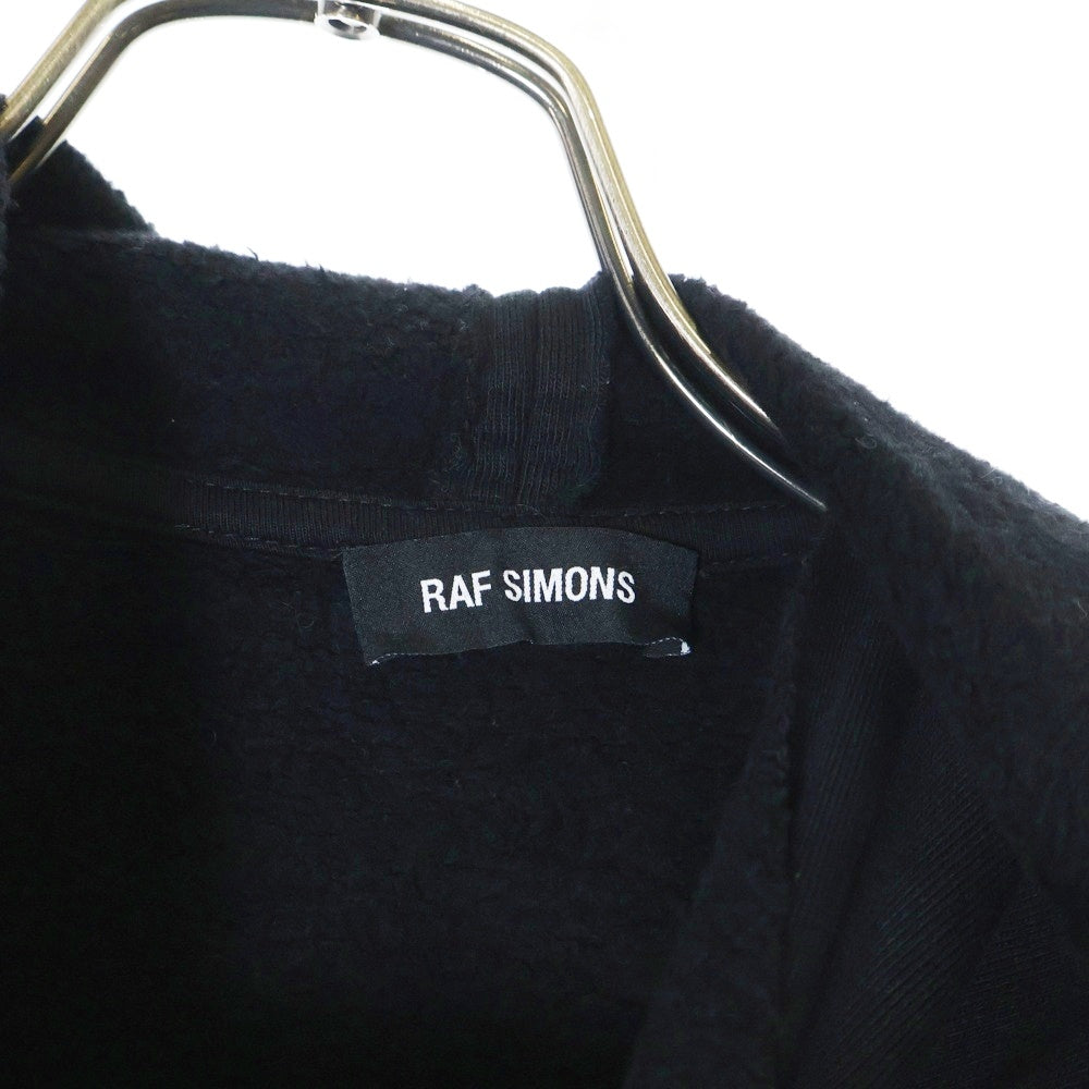 RAF SIMONS(ラフシモンズ) 21AW OVERSIZED PRINTED SCARF HOODIE オーバーサイズドプリンテッド スカーフ プルオーバーフーディー パーカー スウェット ブラック 212-W185