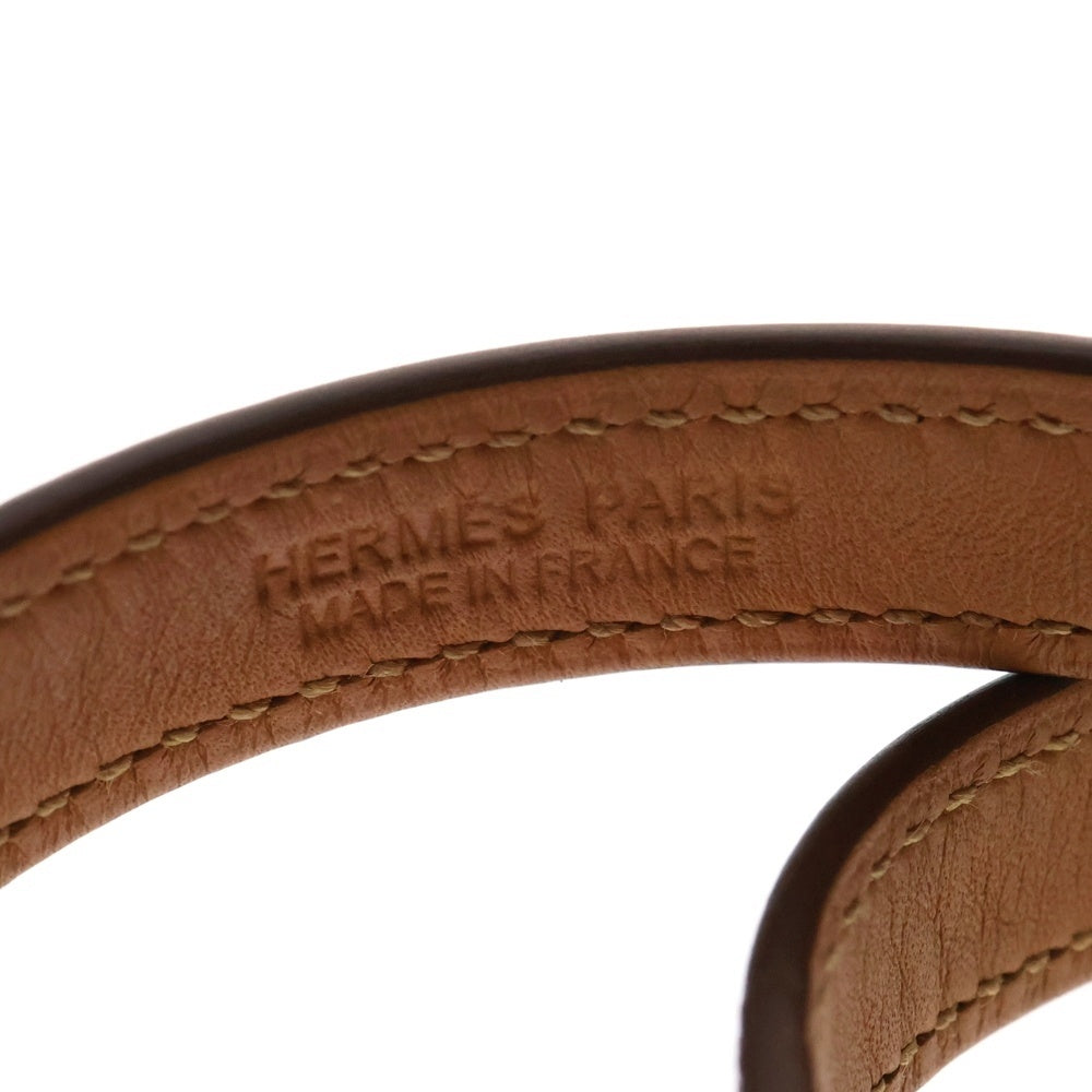 HERMES(エルメス) リヴァル コリエドシアン T刻印 レザー ブレスレット レッド/ブラウン