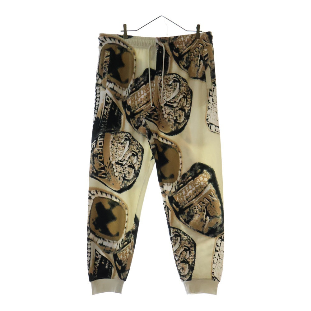 NIKE(ナイキ) M J MVP AOP FLC PANT ジョーダン グラフィック総柄プリント フリース スウェットパンツ ベージュ HF9301-133
