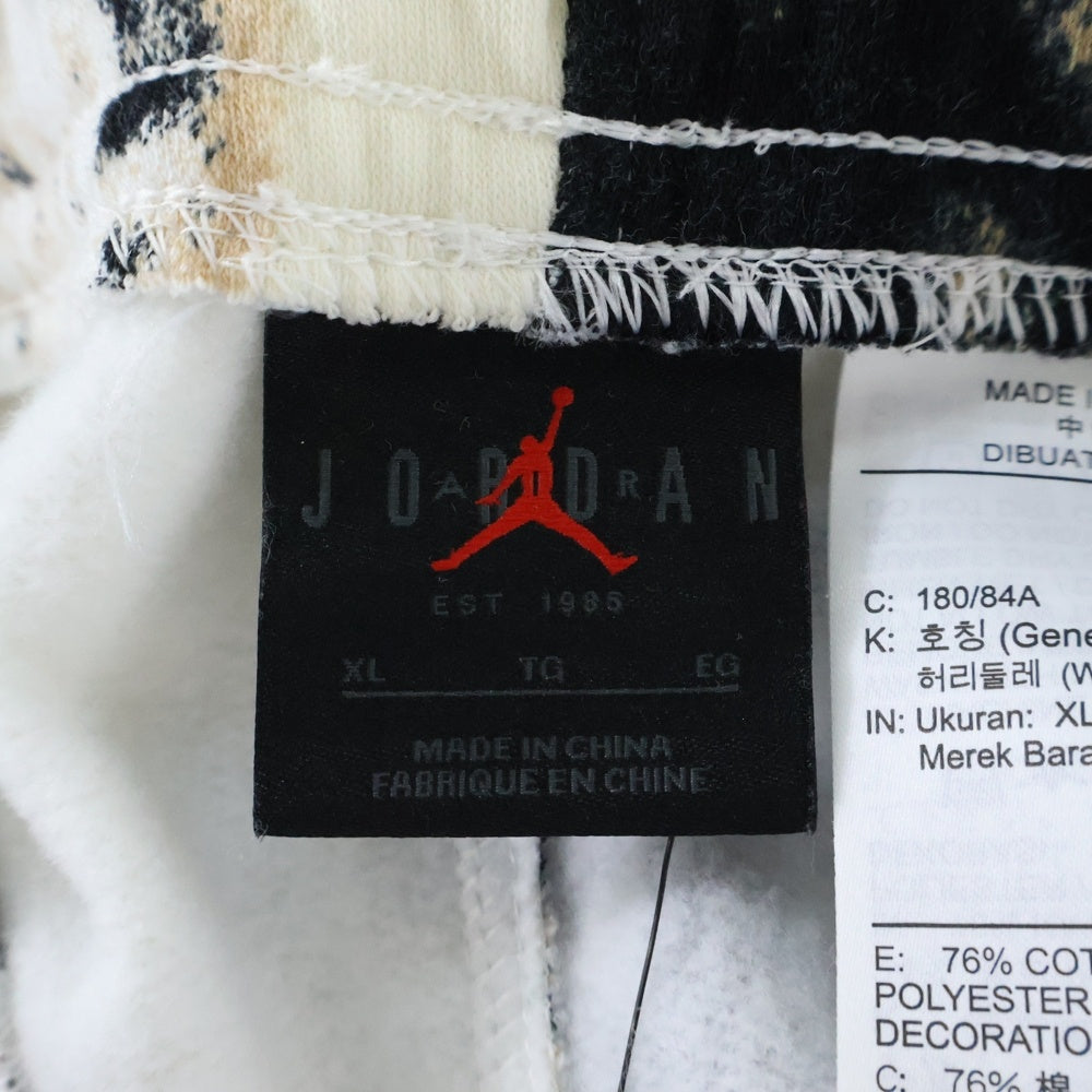 NIKE(ナイキ) M J MVP AOP FLC PANT ジョーダン グラフィック総柄プリント フリース スウェットパンツ ベージュ HF9301-133