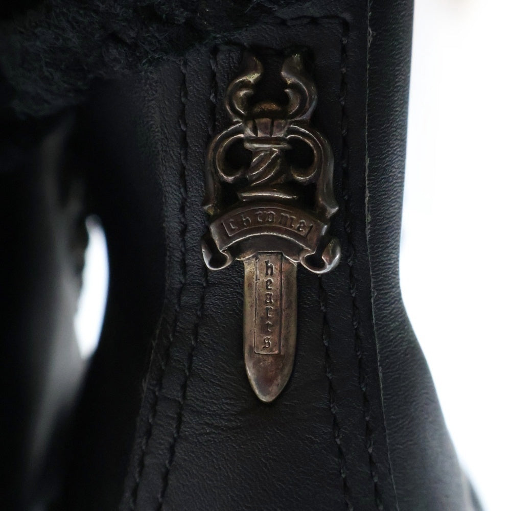 CHROME HEARTS(クロムハーツ) ×WESCO FIREMAN ウエスコ ファイヤーマン センターダガージップ レースアップ レザーブーツ ブラック/シルバー