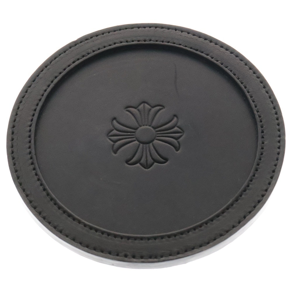 CHROME HEARTS(クロムハーツ) COASTER CHプラス レザーコースター ブラック