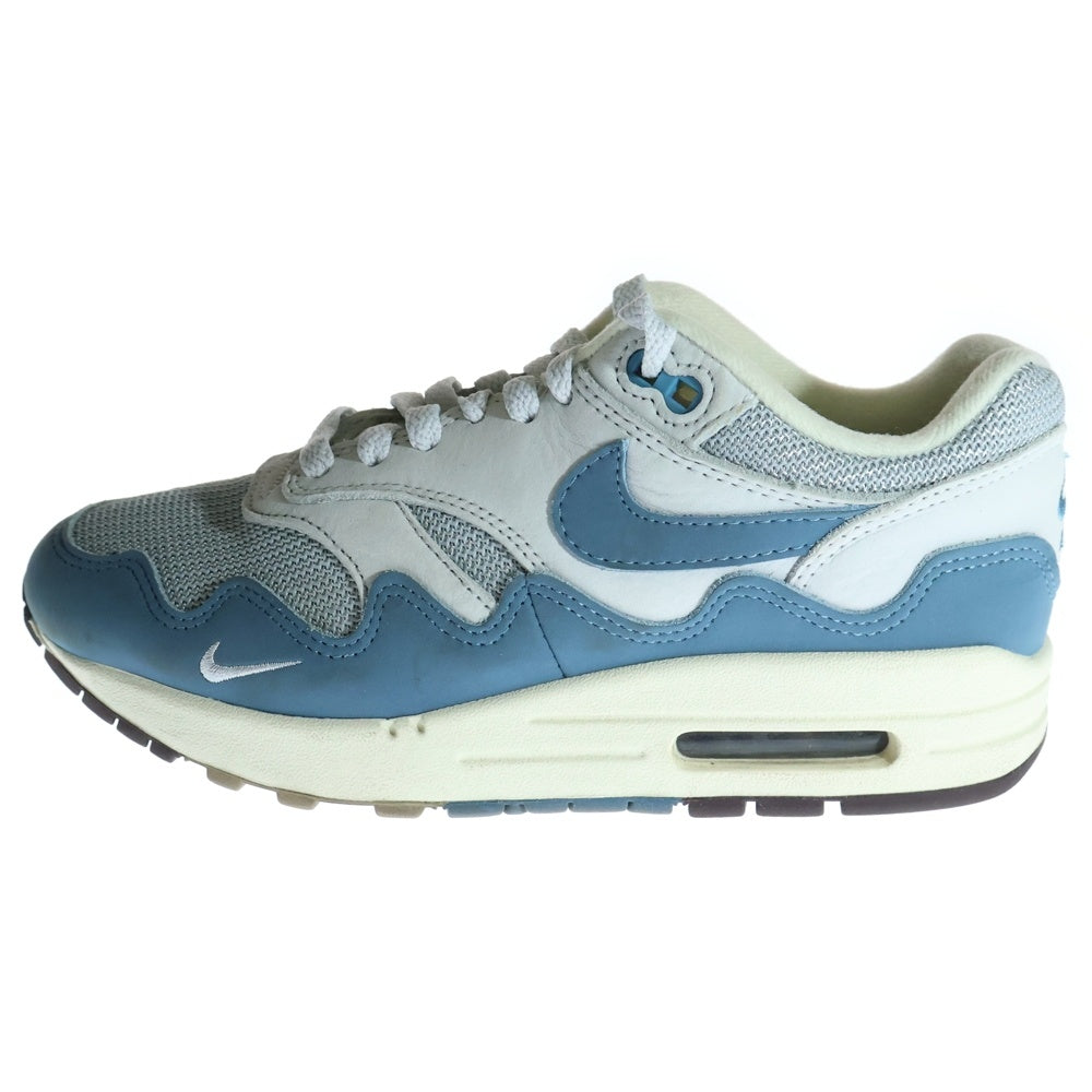 NIKE(ナイキ) ×Patta AIR MAX 1 Noise Aqua パタ エアマックス1 ノイズアクア ローカットスニーカー ホワイト/ブルー レディース US5/23.5cm DH1348-004