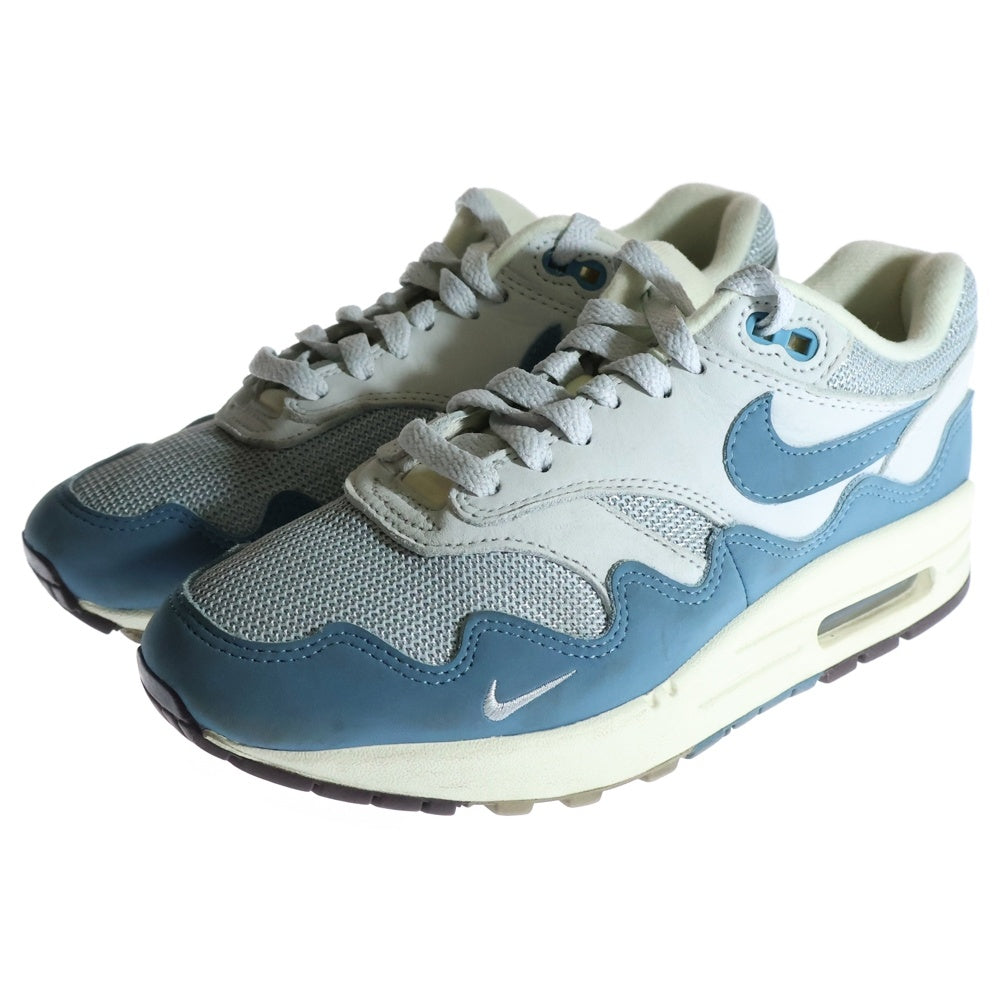 NIKE(ナイキ) ×Patta AIR MAX 1 Noise Aqua パタ エアマックス1 ノイズアクア ローカットスニーカー ホワイト/ブルー レディース US5/23.5cm DH1348-004