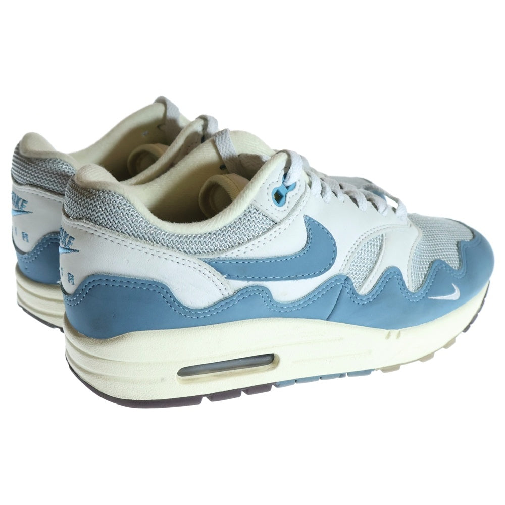 NIKE(ナイキ) ×Patta AIR MAX 1 Noise Aqua パタ エアマックス1 ノイズアクア ローカットスニーカー ホワイト/ブルー レディース US5/23.5cm DH1348-004