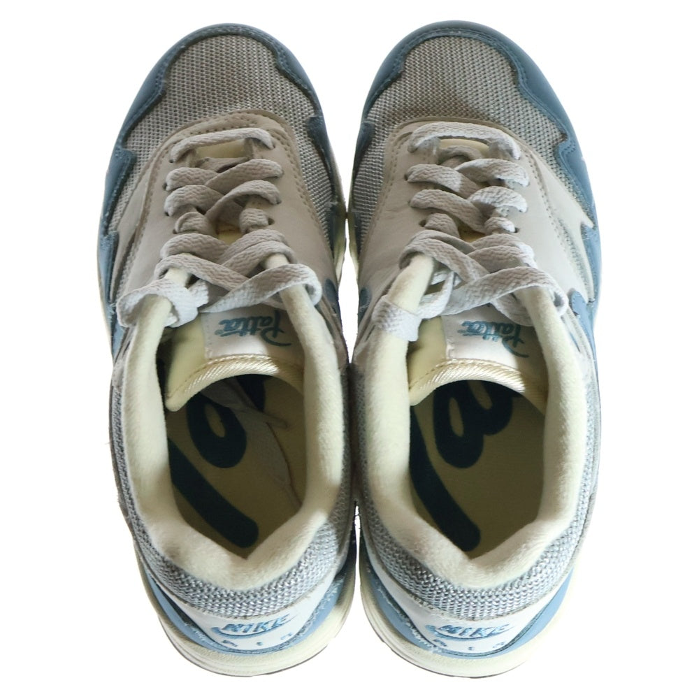 NIKE(ナイキ) ×Patta AIR MAX 1 Noise Aqua パタ エアマックス1 ノイズアクア ローカットスニーカー ホワイト/ブルー レディース US5/23.5cm DH1348-004