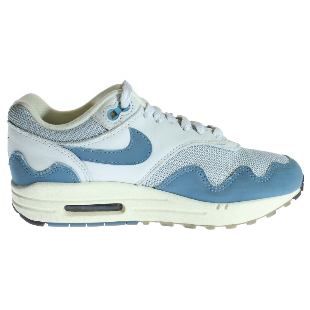 NIKE(ナイキ) ×Patta AIR MAX 1 Noise Aqua パタ エアマックス1 ノイズアクア ローカットスニーカー ホワイト/ブルー レディース US5/23.5cm DH1348-004