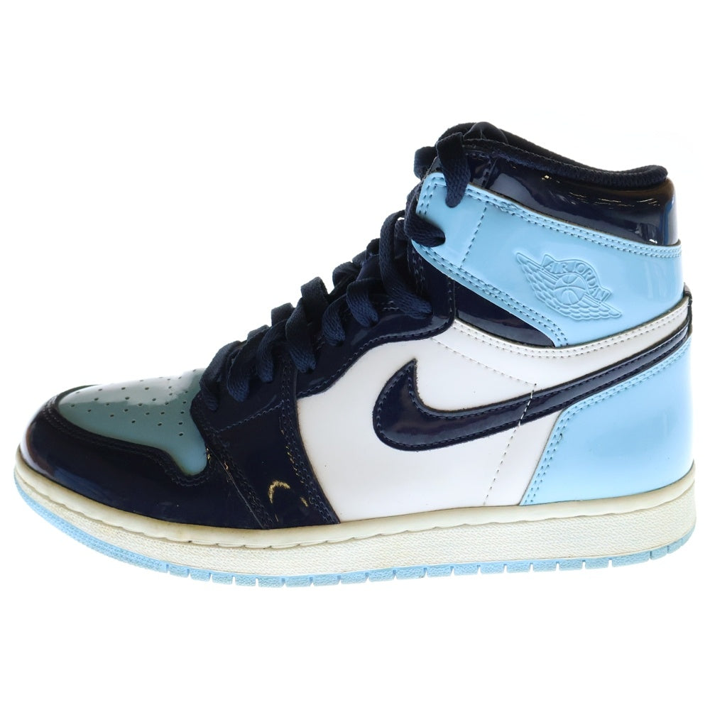 NIKE(ナイキ) WMNS AIR JORDAN 1 HIGH OG UNC OBSIDIAN エアジョーダン1 オブジディアンハイカットスニーカー ライトブルー レディース US7/24.0cm CD0461-401