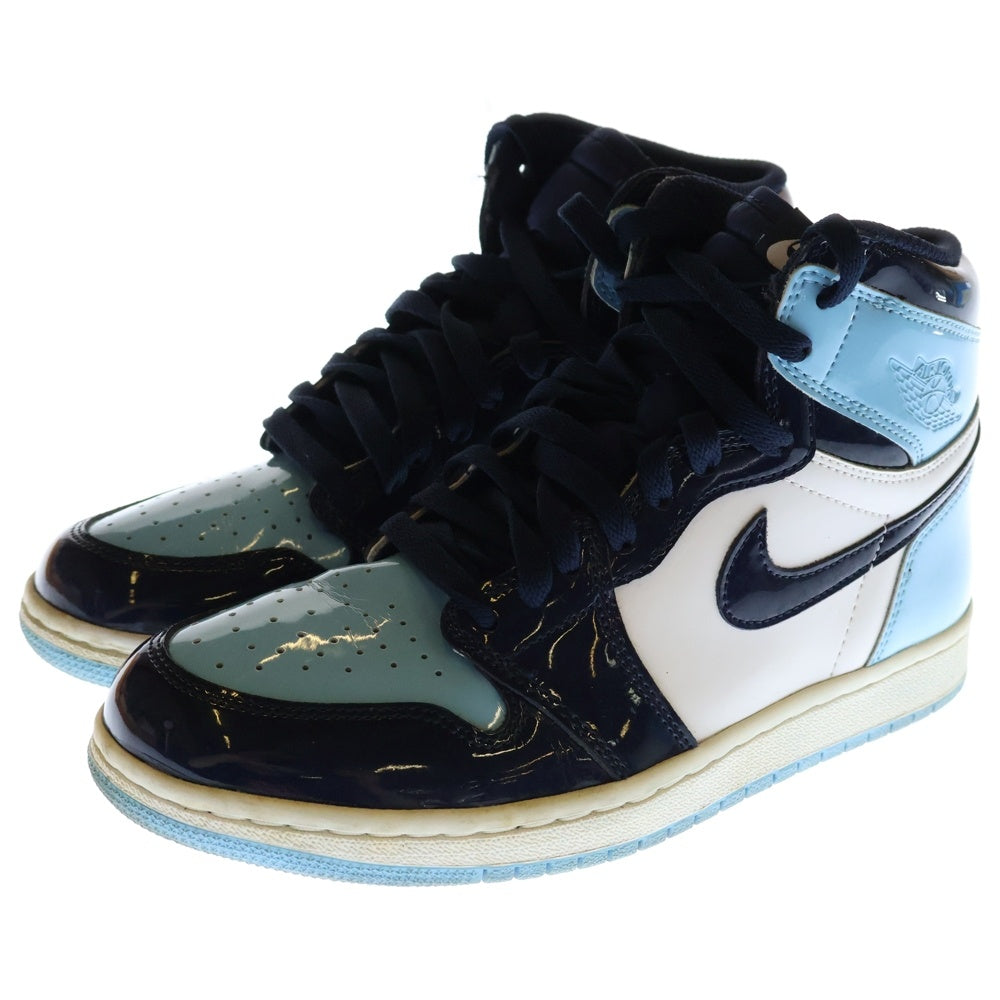 NIKE(ナイキ) WMNS AIR JORDAN 1 HIGH OG UNC OBSIDIAN エアジョーダン1 オブジディアンハイカットスニーカー ライトブルー レディース US7/24.0cm CD0461-401