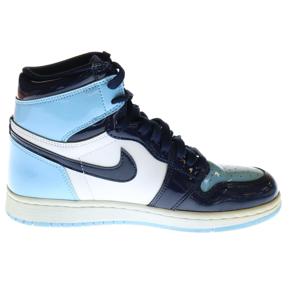 NIKE(ナイキ) WMNS AIR JORDAN 1 HIGH OG UNC OBSIDIAN エアジョーダン1 オブジディアンハイカットスニーカー ライトブルー レディース US7/24.0cm CD0461-401