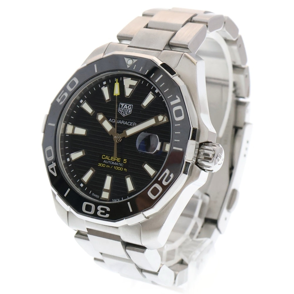 TAG HEUER(タグホイヤー) アクアレーサ ー キャリバー5 自動巻き ステンレススティール 腕時計 WAY201A-0 RQT4408