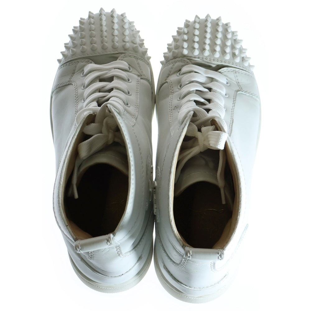 CHRISTIAN LOUBOUTIN(クリスチャンルブタン) LOUIS SPIKES ルイス スパイクス スタッズ レザーハイカットスニーカー ホワイト