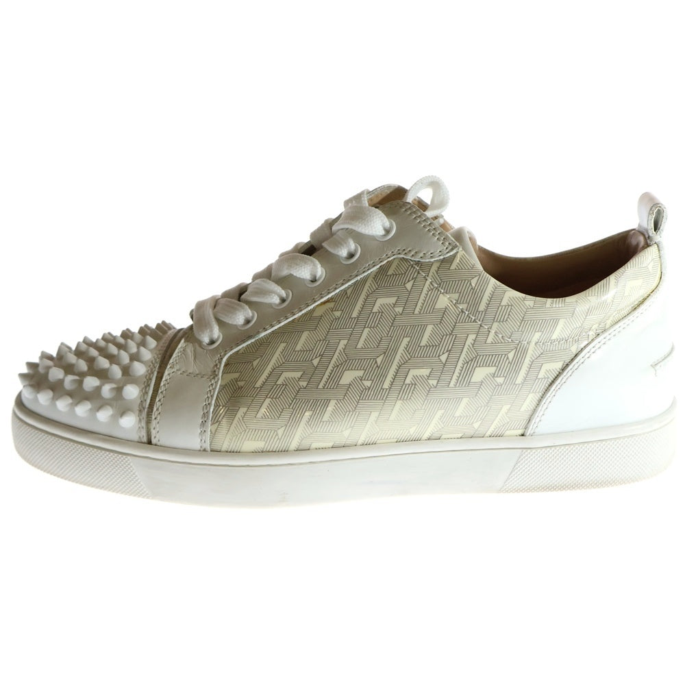 CHRISTIAN LOUBOUTIN(クリスチャンルブタン) スパイクスタッズ レザーローカットスニーカー ホワイト