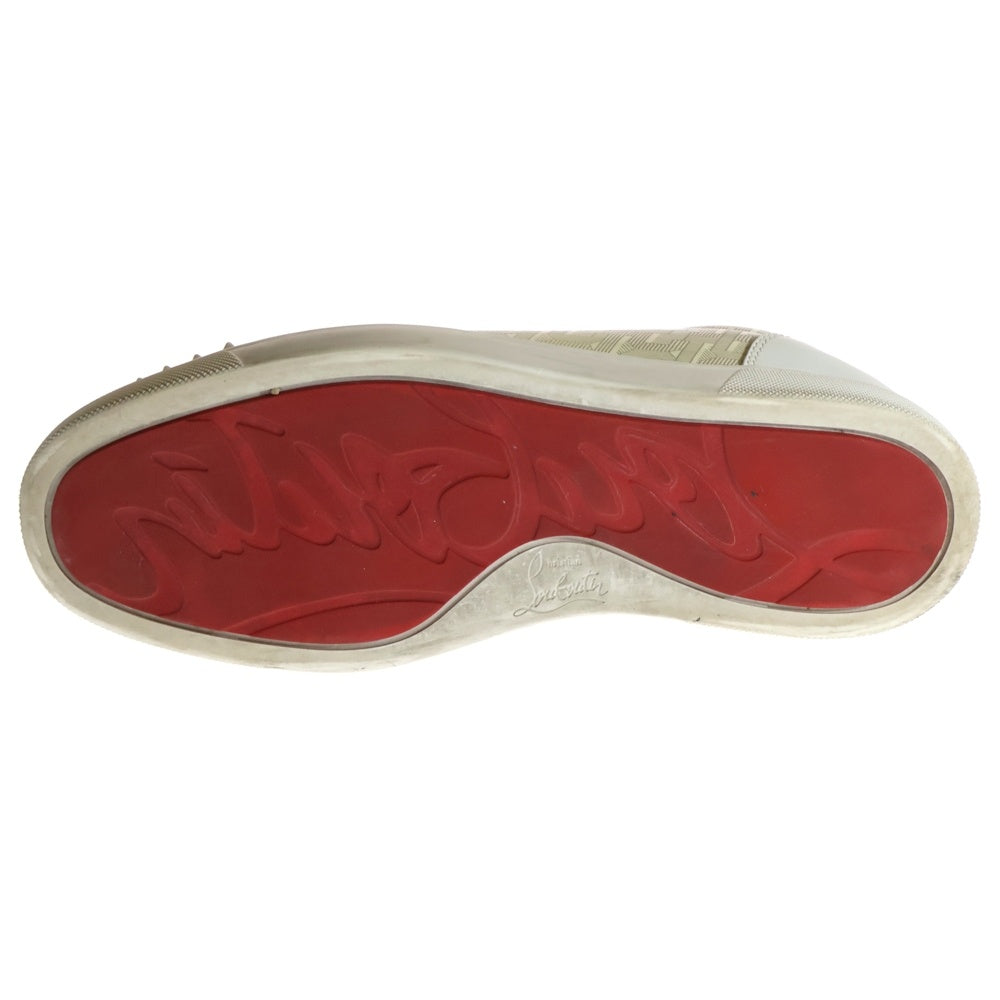 CHRISTIAN LOUBOUTIN(クリスチャンルブタン) スパイクスタッズ レザーローカットスニーカー ホワイト