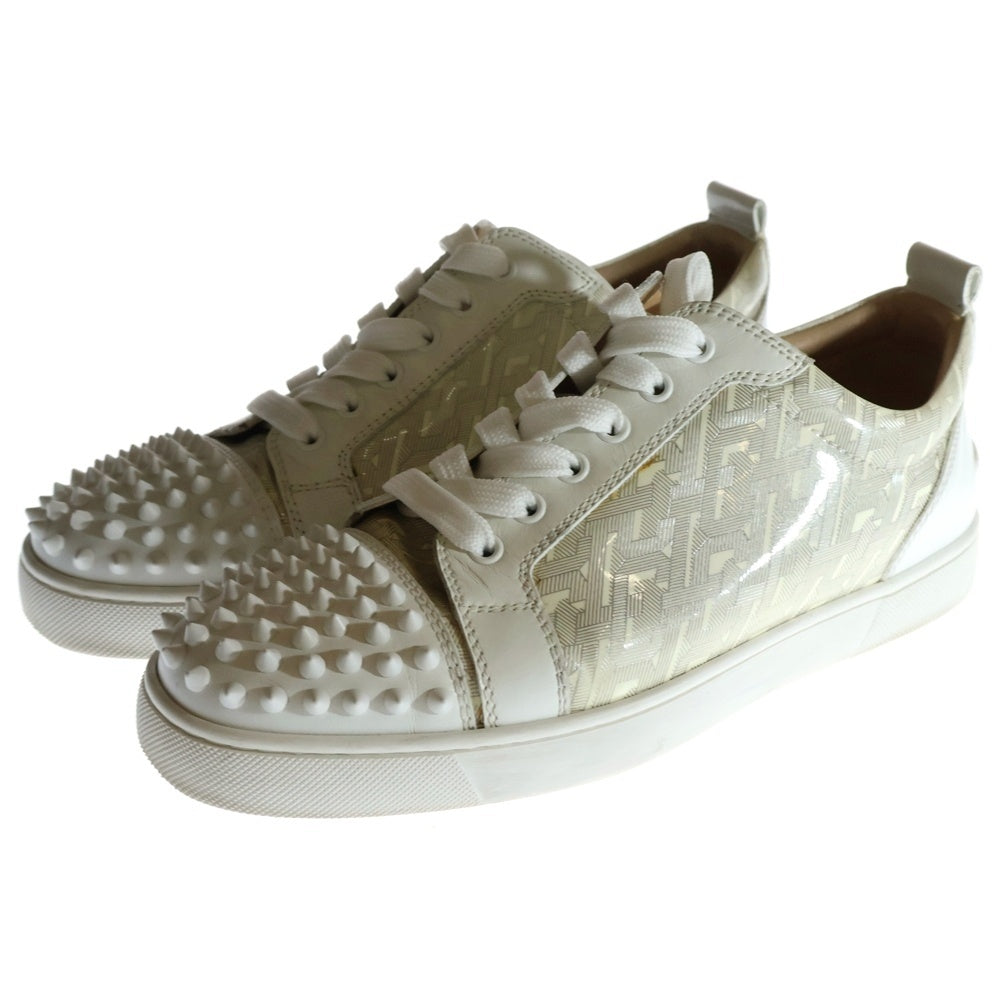 CHRISTIAN LOUBOUTIN(クリスチャンルブタン) スパイクスタッズ レザーローカットスニーカー ホワイト