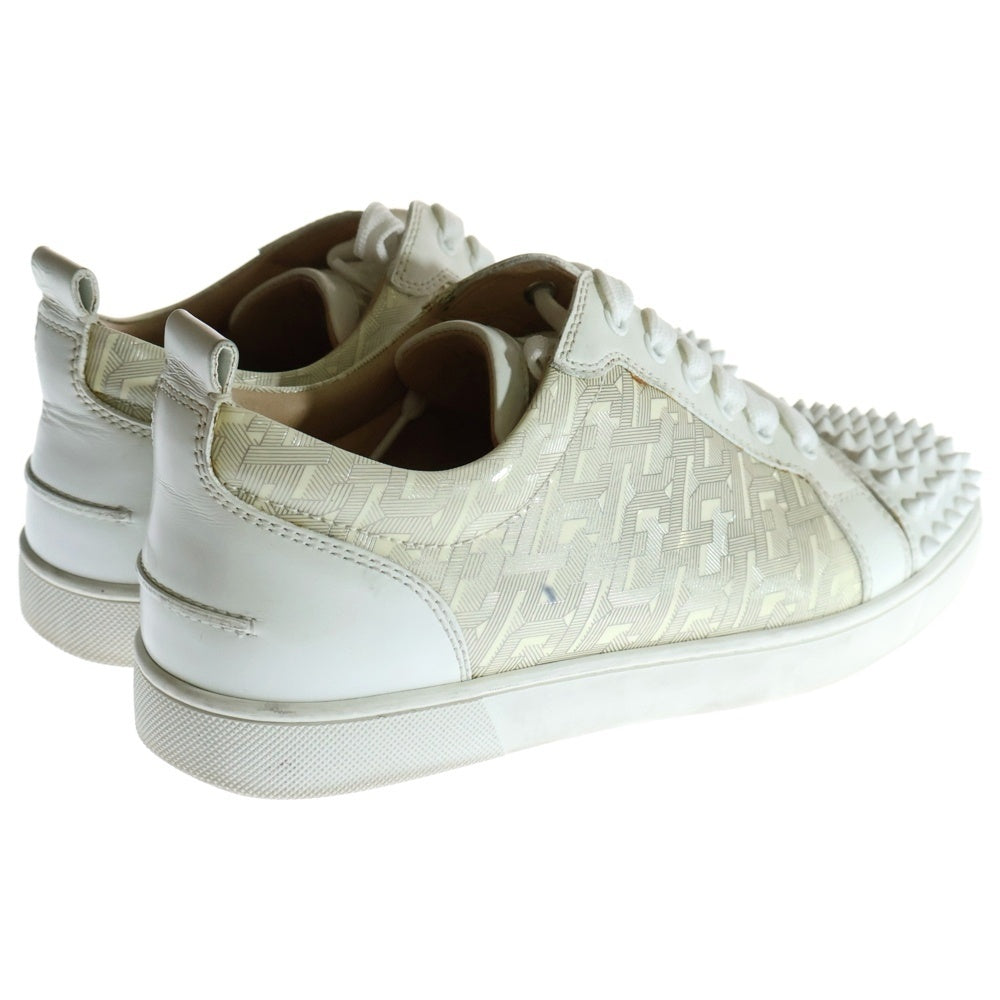 CHRISTIAN LOUBOUTIN(クリスチャンルブタン) スパイクスタッズ レザーローカットスニーカー ホワイト