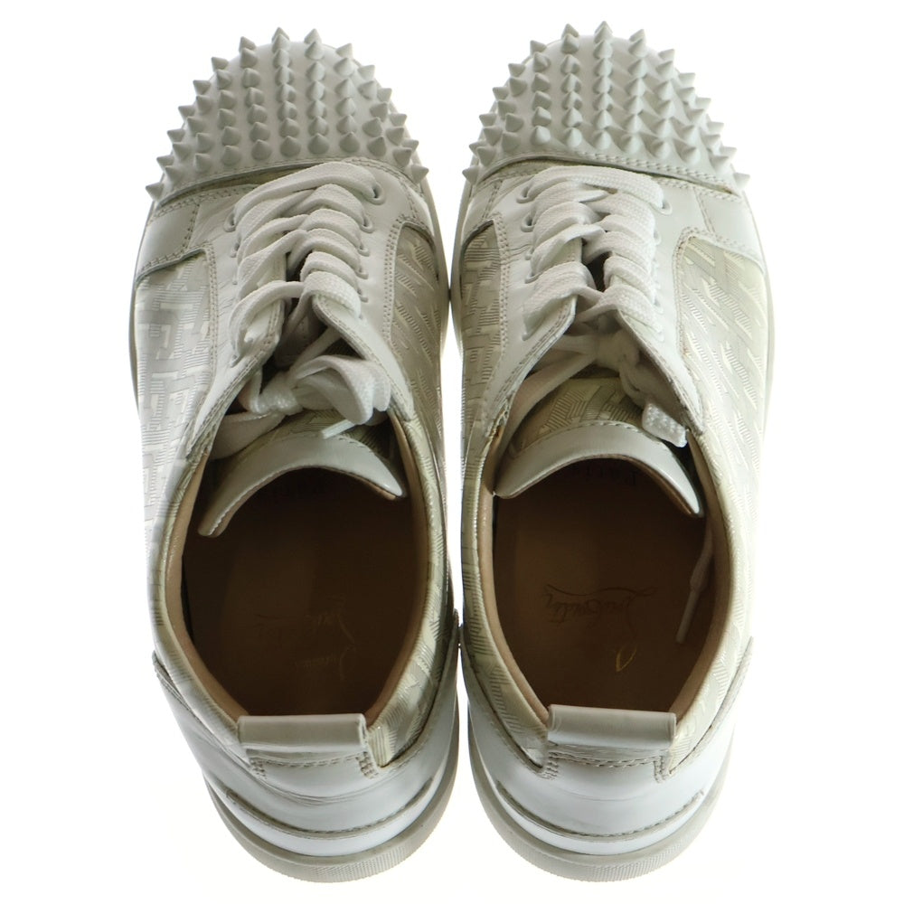 CHRISTIAN LOUBOUTIN(クリスチャンルブタン) スパイクスタッズ レザーローカットスニーカー ホワイト